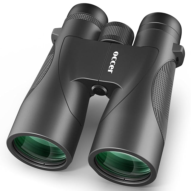 occer 12x50 binocular with its carry case and strap