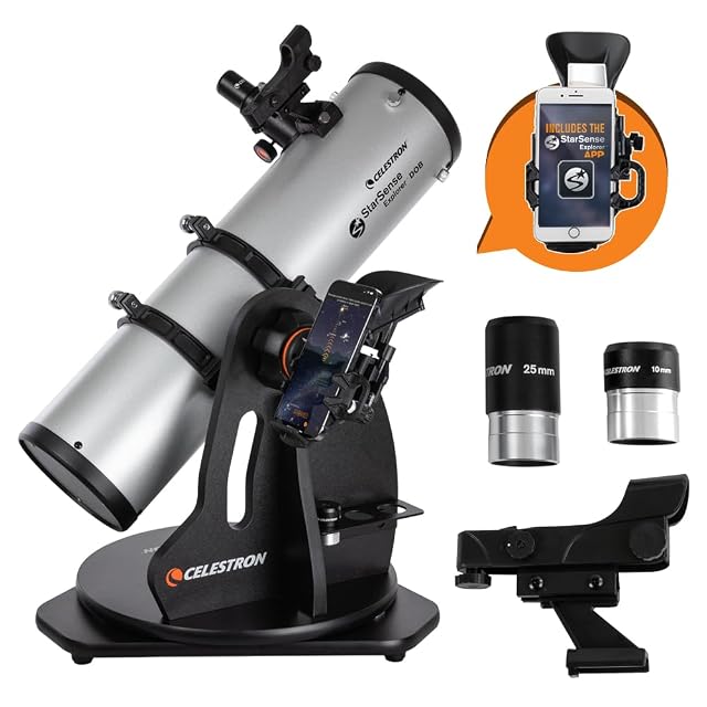 Celestron StarSense Explorer 130 tabletop Dobsonian with phone dock