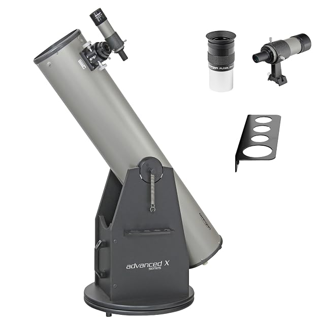 Omegon Advanced X 203/1200 Dobsonian on its rocker box