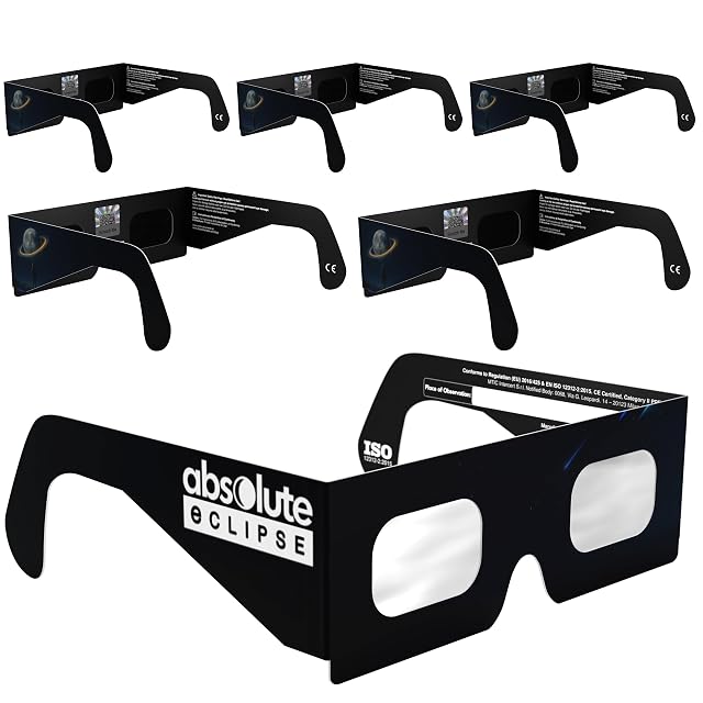 Absolute Eclipse Stranded design eclipse glasses, six-pack