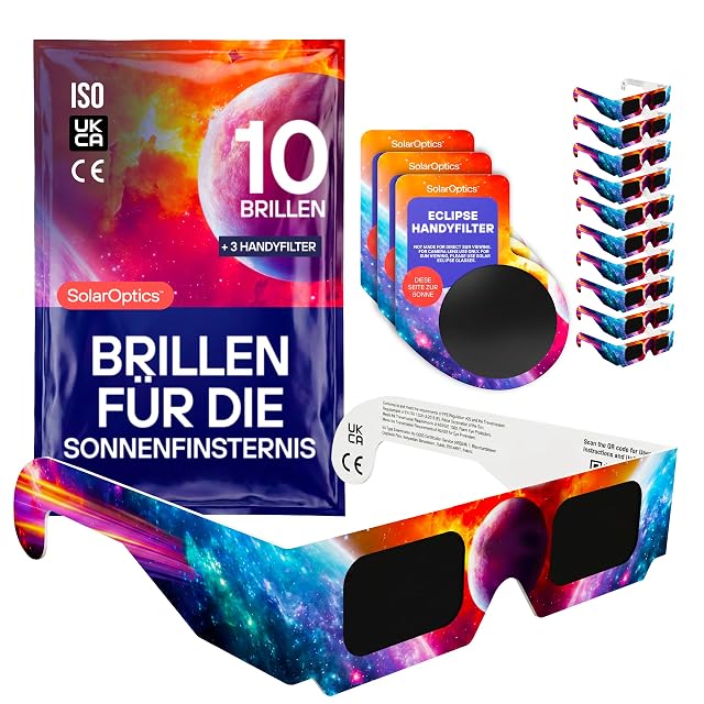 Solar Optics eclipse glasses ten-pack with smartphone filters