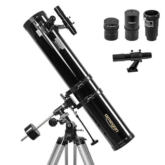 Omegon N 114/900 Newtonian on its EQ-1 equatorial mount