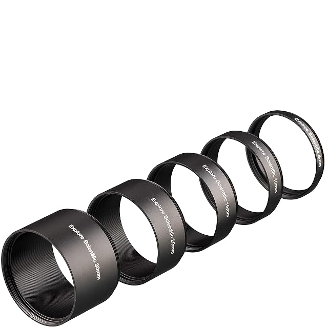 Explore Scientific set of five M48 extension sleeves