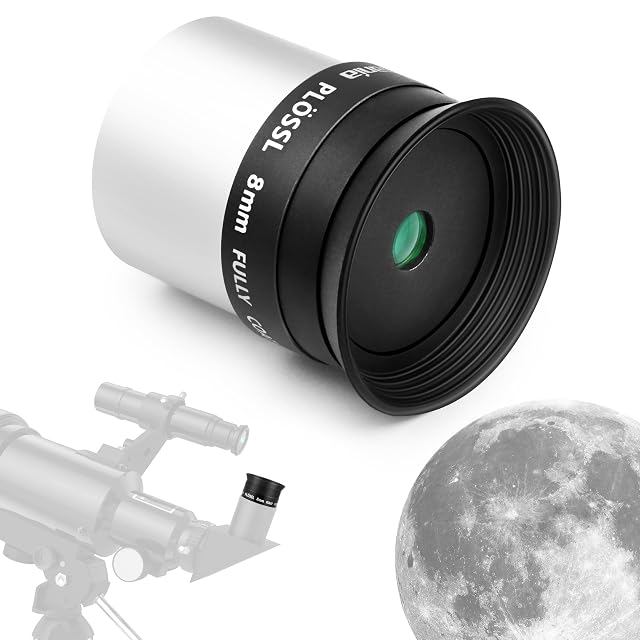 Astromania 8 mm Plössl eyepiece with fold-down rubber eyecup