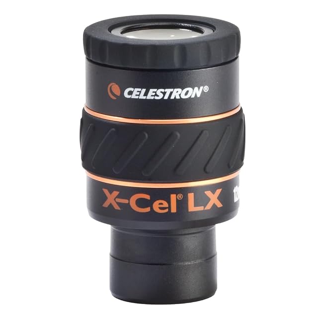 Celestron X-Cel LX 12 mm eyepiece with knurled rubber grip