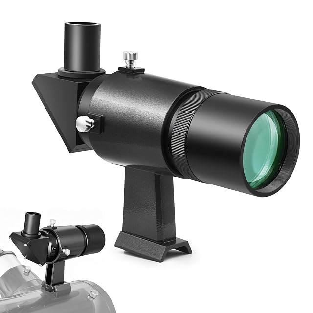 Astromania 9x50 right-angle finder scope in black