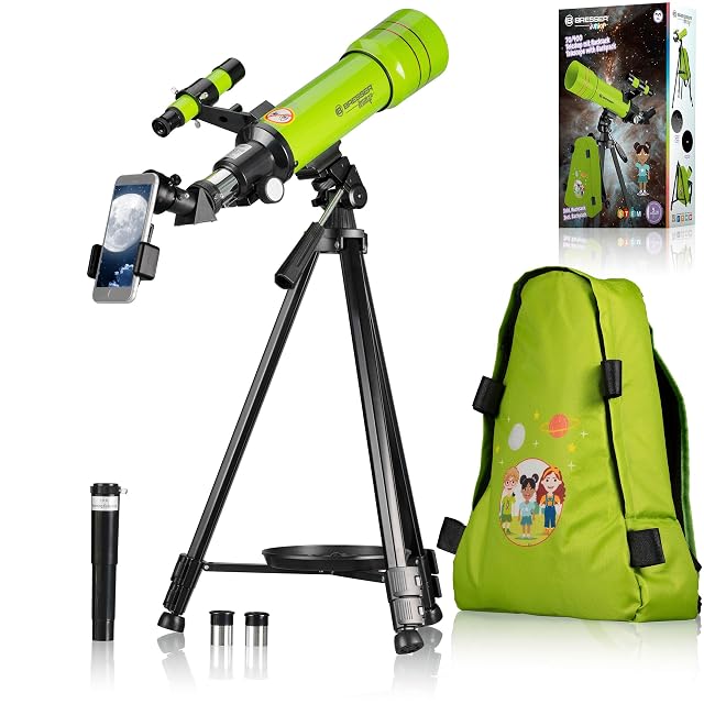 BRESSER JUNIOR 70/400 children’s refractor with its backpack