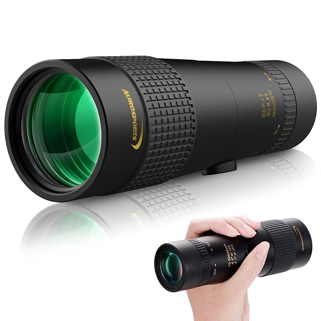 Aurosports 10-30x40 zoom monocular with dual focus rings