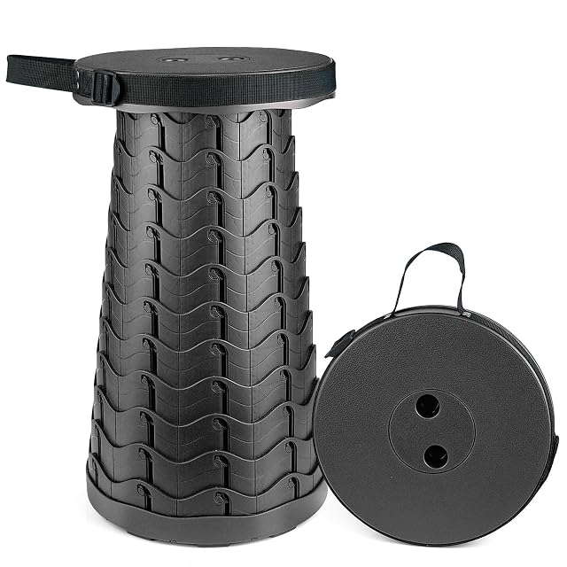 Hesanzol portable telescoping stool with carry strap