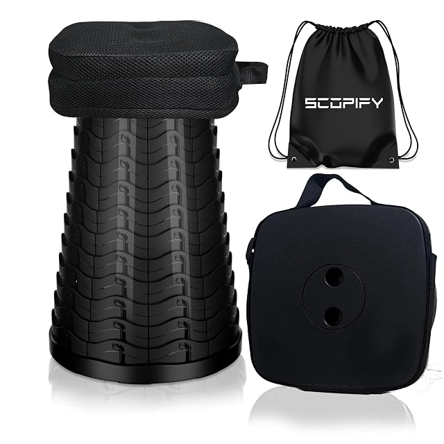 SCOPIFY telescoping observing stool with cushion and bag