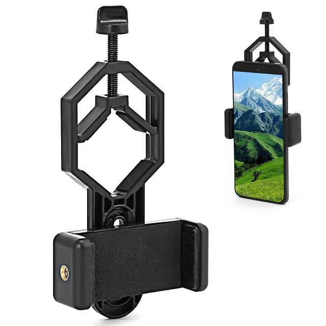 QWORK all-metal telescope phone adapter