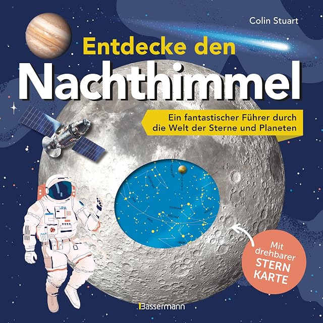 Night sky guide book with rotating star chart