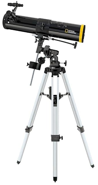 National Geographic 76/700 EQ reflector with smartphone holder fitted