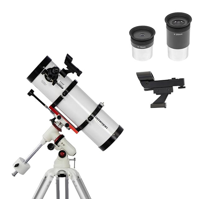 Omegon Advanced 130/650 reflector on its EQ-320 equatorial mount