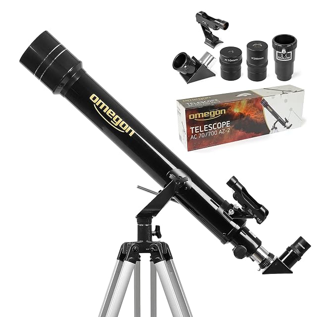 Omegon AC 70/700 achromatic refractor on its AZ-2 alt-azimuth mount