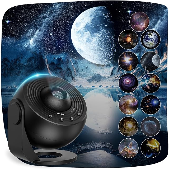 Macchiatto galaxy projector with its thirteen projection discs