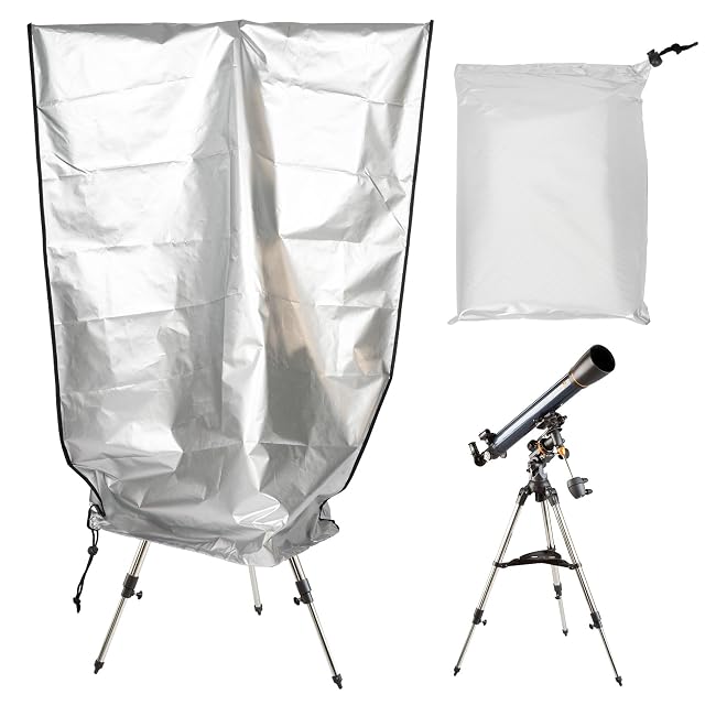 rloao waterproof silver telescope cover with storage bag